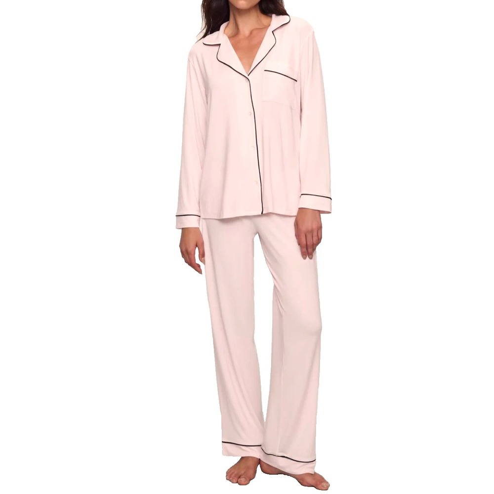 Eberjay Gisele Tencel Modal Long PJ Set Size L Pale Pink Silky Breathable Lounge